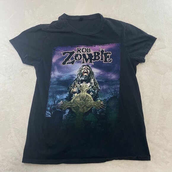 Rob Zombie Superbeast Rising Tour Black T-Shirt 2010 Size Women's Medium - Picture 1 of 9